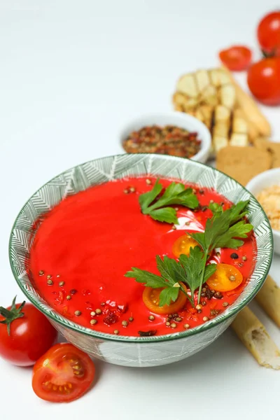 Dish Made Tomatoes Tasty Tomato Soup — Stock Photo, Image