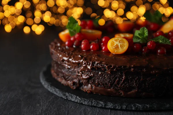 stock image Tasty dessert - Chocolate cake, concept of delicious dessert