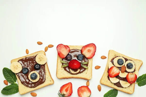 stock image Tasty breakfast or lunch for kid - toast, food that the child can take with him