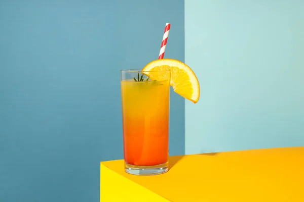 Orangencocktail Konzept Des Frischen Köstlichen Sommer Zitruscocktails — Stockfoto