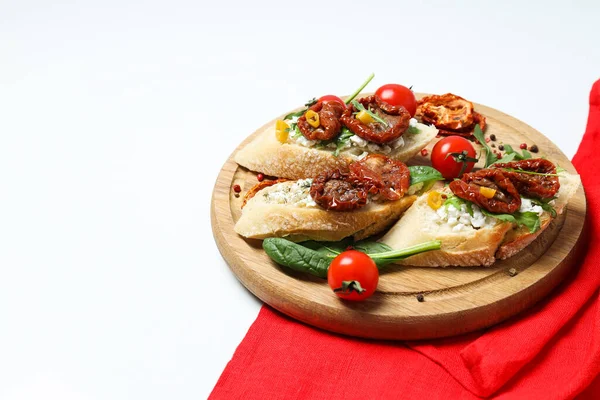 Sandwich Con Tomate Secado Sol Sabroso Concepto Snack — Foto de Stock