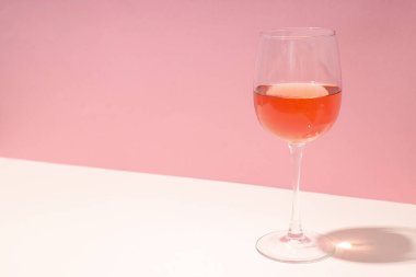 Glass of wine, delicious alcohol drink in glass