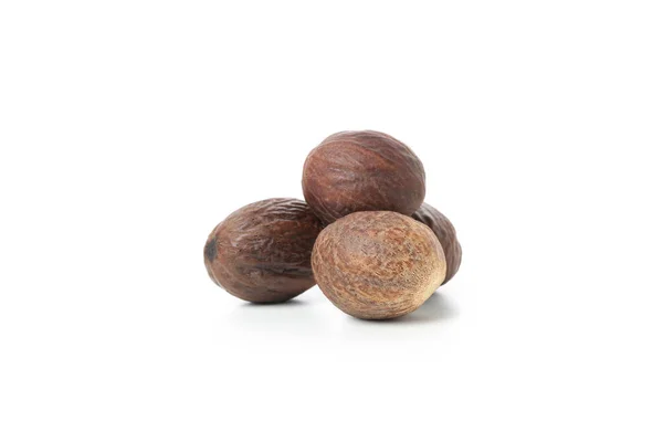 Shea Nuts Making Shea Butter Isolated White Background — Stok fotoğraf