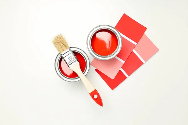 Werkzeuge Für Kunst Und Reparatur Farbe Draufsicht — Stockfoto