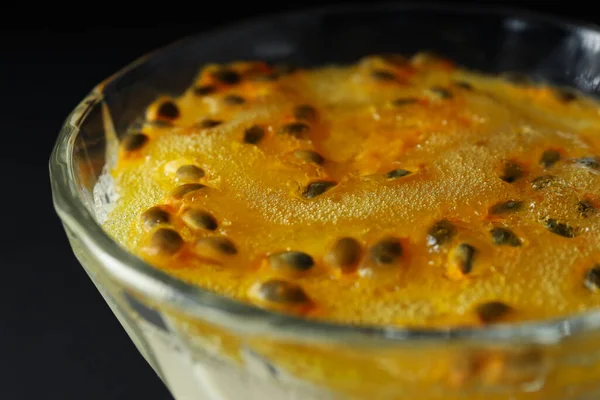 stock image Concept of delicious food - Passion fruit mousse