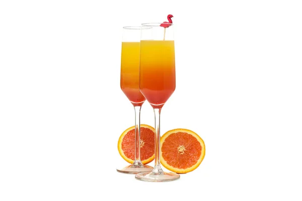오렌지 칵테일 신선하고 맛있는 칵테일의 배경에서 — 스톡 사진