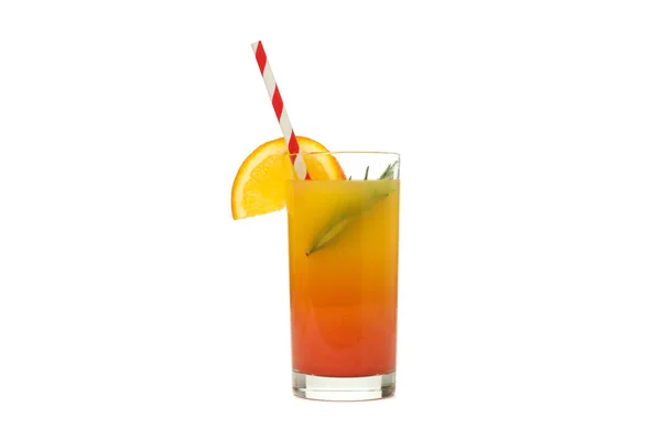 Orangencocktail Konzept Des Frischen Köstlichen Sommer Zitruscocktails Isoliert Auf Weißem — Stockfoto