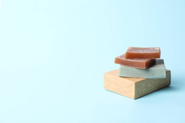 Sabun - spa, güzellik prosedürleri ve cilt bakımı konsepti, metin için alan