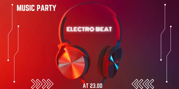 Image Advertising Music Party Starting — Stock Photo, Image