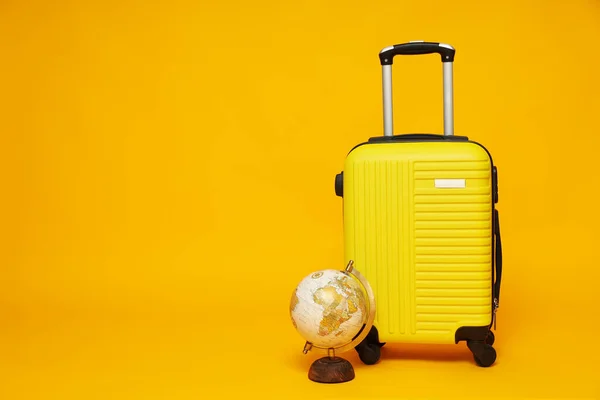Suitcase, luggage, baggage for summer travel and vacation