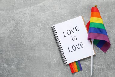 Gurur ve LGBTQ topluluğu için kompozisyon, metin için boşluk