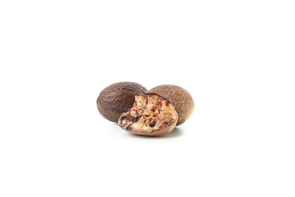 Shea Nuts Making Shea Butter Isolated White Background — Foto Stock