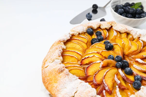 Fruit Galette Composition Tasty Food Concept Space Text — 스톡 사진