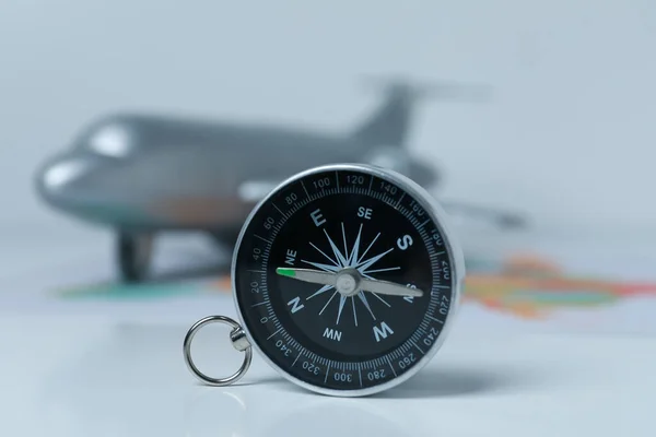 Traveling Adventure Vacation Concept Compass — Stock Photo, Image