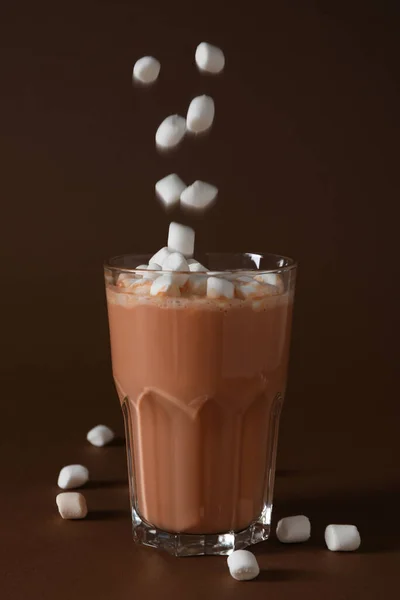 Délicieux Dessert Frais Été Délicieux Milk Shake Chocolat — Photo