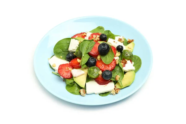Concept Tasty Food Salad Strawberry Isolated White Background — Photo