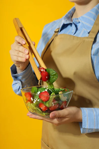Concept Tasty Food Salad Strawberry — Fotografia de Stock