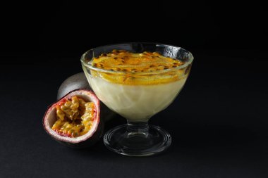 Concept of delicious food - Passion fruit mousse