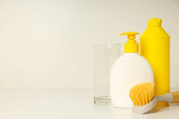 Detergente Accesorios Para Lavar Limpiar Platos —  Fotos de Stock