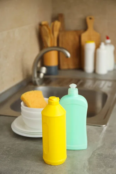 Detergent Accessories Dish Washing Cleaning — Stock Photo, Image