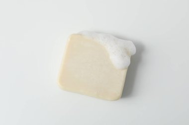 Sabun - spa, güzellik prosedürleri ve cilt bakımı konsepti, üst görünüm