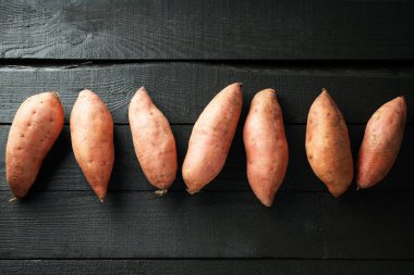 Sebze kavramı, tatlı patates, güzel manzara.