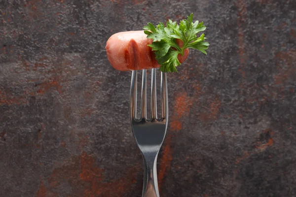 Konzept Von Schmackhaftem Essen Gegrillter Mini Wurst Nahaufnahme — Stockfoto