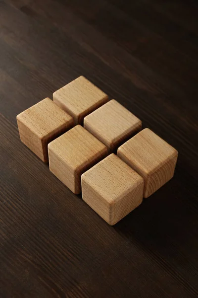 Holzwürfel Leere Holzwürfel Für Verschiedene Konzepte — Stockfoto