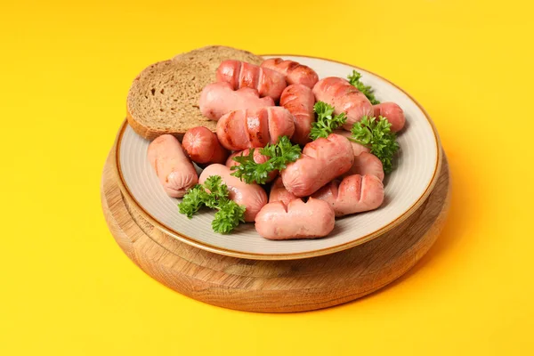 Koncepcja Smacznego Jedzenia Grillowana Mini Kiełbasa — Zdjęcie stockowe