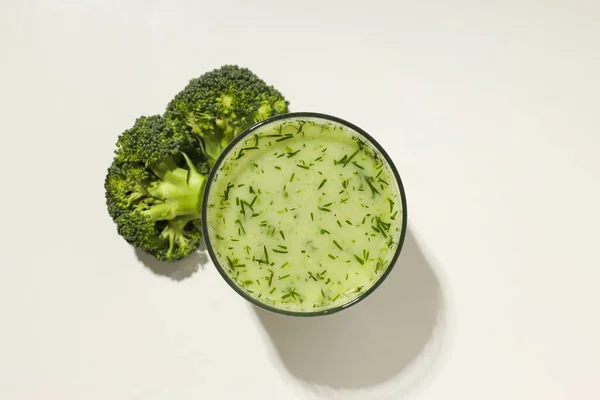 Frullato Disintossicante Verde Concetto Nutrizione Sana Stile Vita Sano — Foto Stock