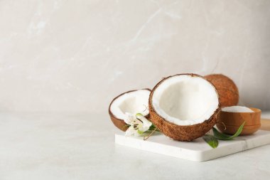 Hindistan cevizi ve hindistan cevizi tozu karışımı, metin için boşluk