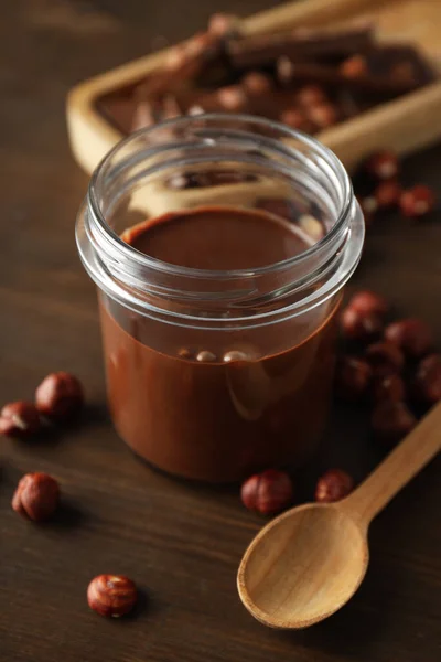 Вкусная Вкусная Концепция Сладкой Пищи Шоколадная Паста — стоковое фото
