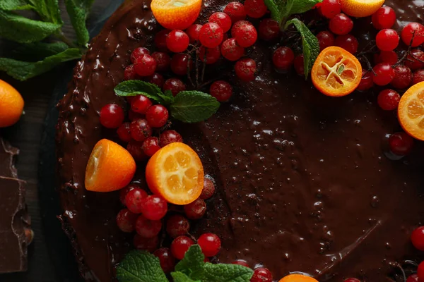 stock image Tasty dessert - Chocolate cake, concept of delicious dessert