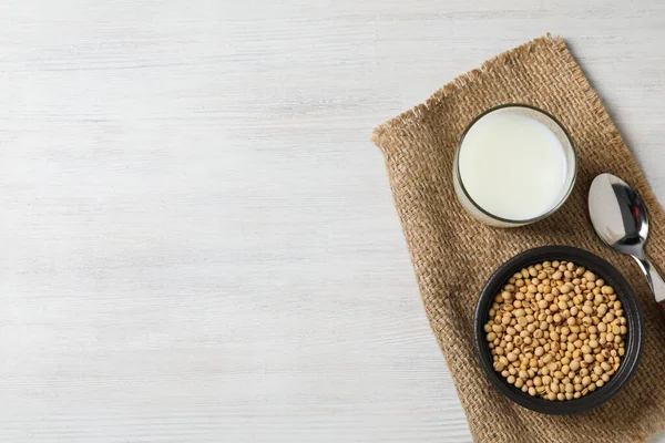 Soy Milk Soy Composition Healthy Food Concept — Stock Photo, Image