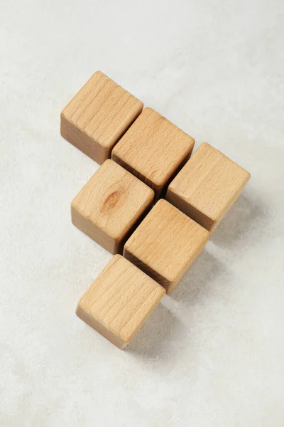 Holzwürfel Leere Holzwürfel Für Verschiedene Konzepte — Stockfoto