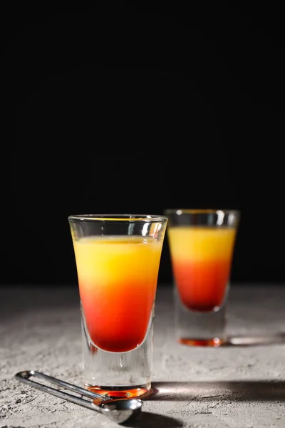 Shot Orange Taste Tasty Citrus Shot Concept — Stock Photo, Image