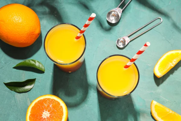 오렌지 칵테일 신선하고 맛있는 칵테일의 — 스톡 사진