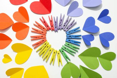 Gurur ve LGBTQ topluluk konsepti için kompozisyon