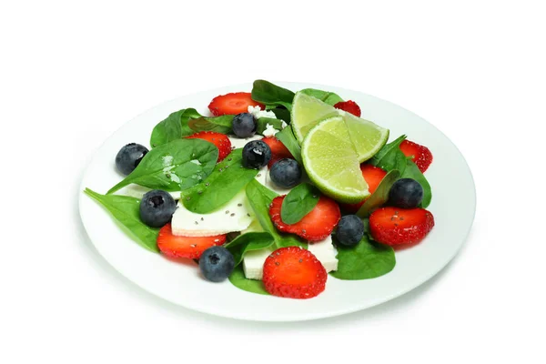 Concept Tasty Food Salad Strawberry Isolated White Background — ストック写真