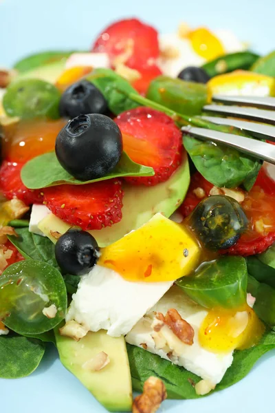 Concept Tasty Food Salad Strawberry — Zdjęcie stockowe