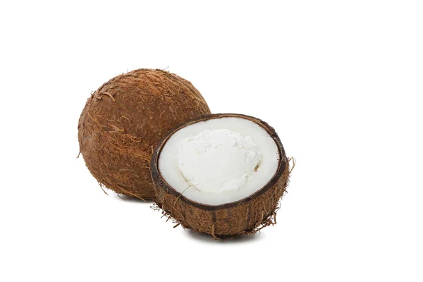 디저트 코코넛을 곁들인 아이스크림 배경에 Png — 스톡 사진