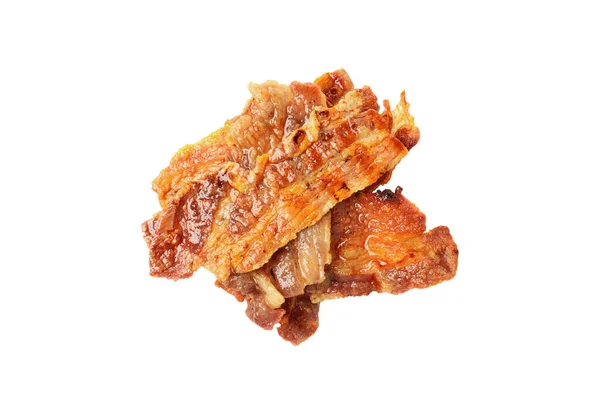 Fried Bacon Fried Food Isolated White Background Png — Stock Photo, Image