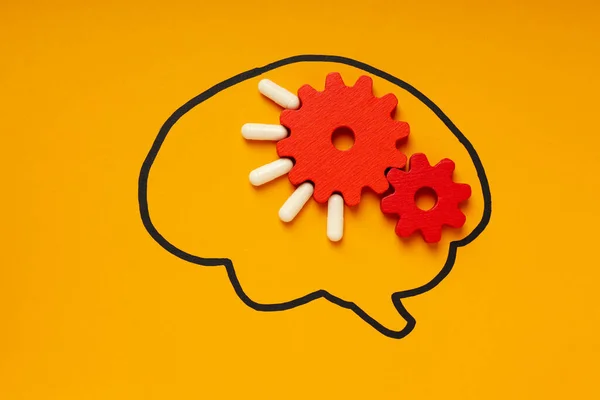 Demenz Und Parkinson Adhs Zusammensetzung Zum Thema Kopfschmerzen — Stockfoto
