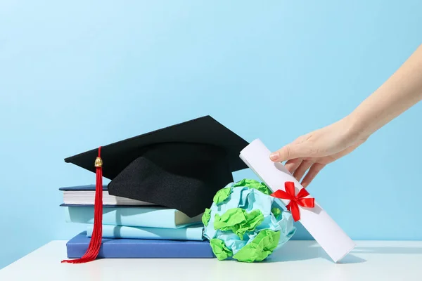 Graduação Ensino Médio Conceito Universitário — Fotografia de Stock