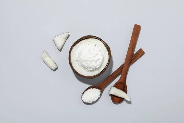 Летний Десерт Мороженое Мороженое Кокосом — стоковое фото