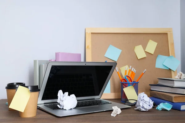Messy Office Workplace Workplace Workspace Concept — Stock Photo, Image
