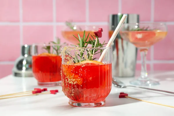 Grapefruitcocktail Alcohol Niet Alcoholische Drank Voor Feesten — Stockfoto
