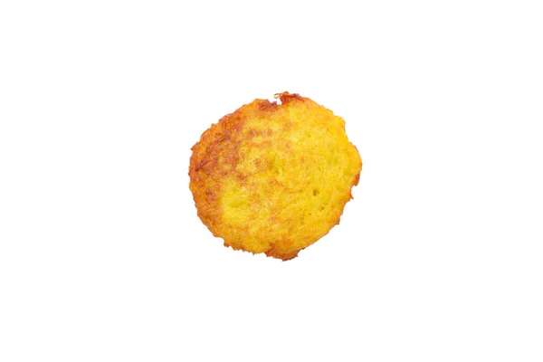 Potato Pannkaka Isolerad Vit Bakgrund Närbild — Stockfoto