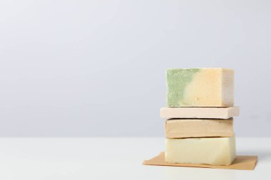 Sabun - spa, güzellik prosedürleri ve cilt bakımı konsepti, metin için alan