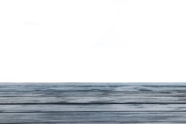 boş tahta tablo beyaz arkaplanda izole edildi